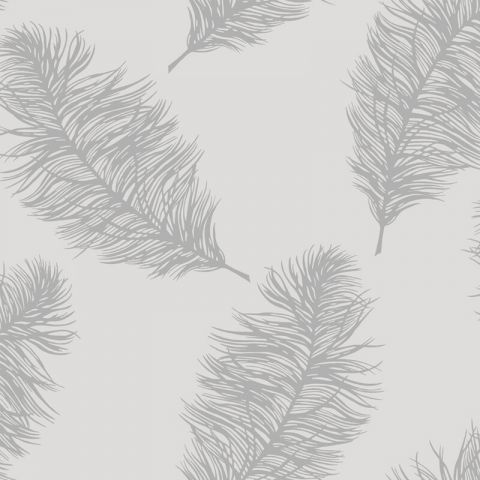 Dutch Wallcoverings Indulgence - Fawning Feather Grey Silver 12626