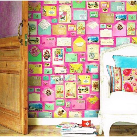 Pip Studio wallpaper 2011 You've got Mail Pink 313108