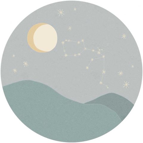 Eijffinger Explore Star Sign Circles - Aquarius Bleu