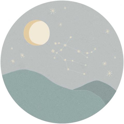 Eijffinger Explore Star Sign Circles - Gemini Bleu