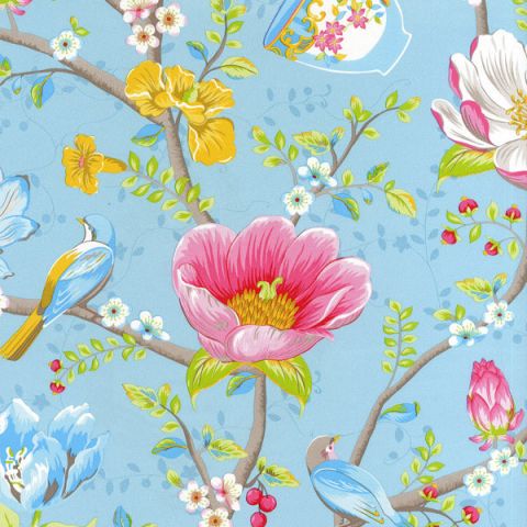 Pip Studio III wallpaper Chinese Garden Light Blue 341002