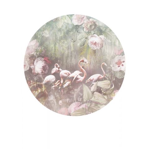 Behangexpresse Floral Utopia - Flamingo Found Light