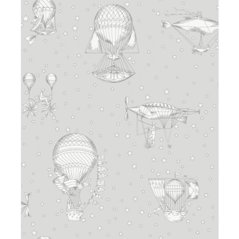 Dutch Wallcoverings - Little Kids- Aeronefs grijs JR3011