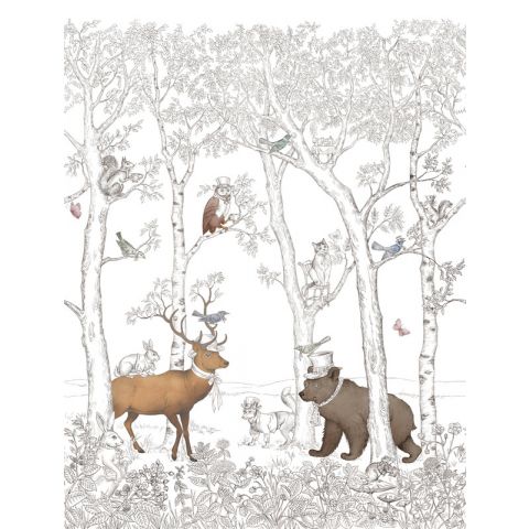 Dutch Wallcoverings - Little Kids- Forest mural - JS6001