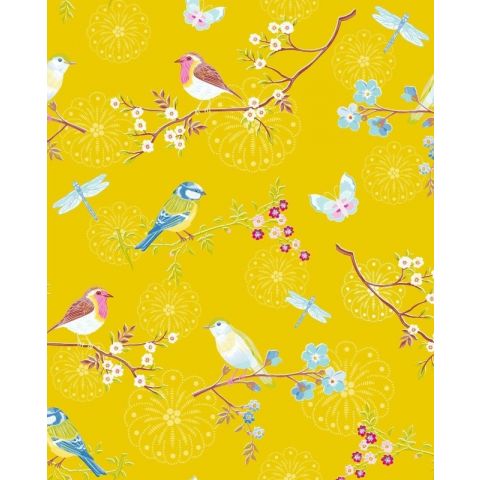 Pip Studio Wallpaper Early Bird Yellow 375083