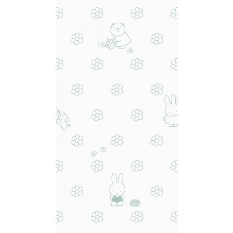 Nijntje - Miffy Flowers Green WP-524